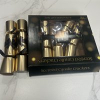 Emballages de crackers de Noël de luxe avec logo personnalisé, boîtes rigides en papier couché recyclé, gaufrage, marquage à chaud UV, jouets surprise