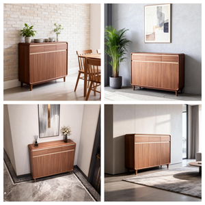 ตู้เก็บรองเท้า<span class=keywords><strong>ไม้</strong></span>จริงทันสมัยรักษ์โลกขนาดใหญ่ 3 ช่อง ประหยัดพื้นที่ คุณภาพสูง เฟอร์นิเจอร์บ้าน - Product Image 4