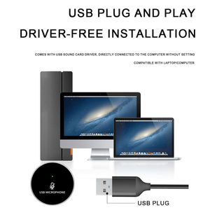 New Arrival Q3 <b>C</b> USB <b>Plug</b> Play Portable Desktop Speakerphone Noise Cancelling Lightweight Mute Feature Wired Microphone - Product Image 3