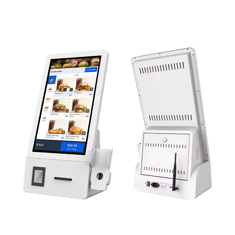 Desktop ristorante Touch screen da 21.5 pollici tutto in un punto di pagamento del sistema di vendita NFC POS terminale Self service chiosco di ordinazione