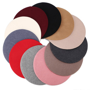 Bérets en laine rétro de haute qualité pour femmes, couleur unie, casquette d'hiver classique, bonnets de style français, chapeau tendance pour femme - Product Image 5
