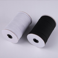 Bandes élastiques en caoutchouc à chevrons de 80/100/160/200 yards pour la couture, 1/8 et 1/4 pouce, blanches
