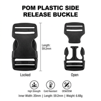 Boucle de Sangle Classique Personnalisée 20mm en Plastique Réglable Antidérapante pour Sac, en POM, Vente en Gros Usine