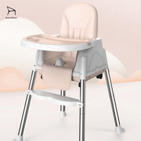 Chaise haute pour bébé moderne en plastique EaseNeat avec roulettes et plateau pour la cuisine et le salon
