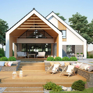 Villas de lujo de diseño contemporáneo elegante casa prefabricada de acero ligero - Product Image 2