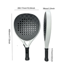 <span class=keywords><strong>Raquette</strong></span> de padel professionnelle légère en fibre de carbone 18K, personnalisable en usine, avec filet en polyester, forme diamant, pour 15-17 ans - Product Image 2