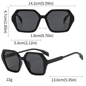 Custom Logo 2026 Fashion Retro PC Big <b>Frame</b> <b>Square</b> Sun Glasses UV400 Oversized Polygon Women <b>Sunglasses</b> - Product Image 5
