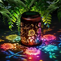 Lanterne de jardin solaire colorée en forme de libellule 2026 – Éclairage suspendu extérieur étanche à énergie solaire pour jardin, patio et allée