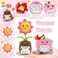 2 pièces de tournesols au crochet faits à la main, avec inscription « Dumpster Fire », cadeaux d'encouragement émotionnel, cadeaux d'appréciation inspirants, décoration de bureau, décoration de Noël