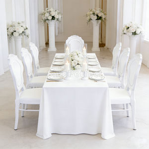 Silla de Resina Plástica Blanca sin Brazos para Bodas, Venta de Fábrica, Silla Moderna y Cómoda de Plástico para Comedor, Fiestas y Banquetes, para Bodas al Aire Libre - Product Image 1