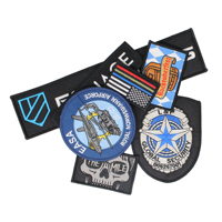 YONGZHU Patchs brodés multi-designs, appliques en toile avec velcro, avec logo personnalisé et patchs drapeaux pour vêtements et sacs