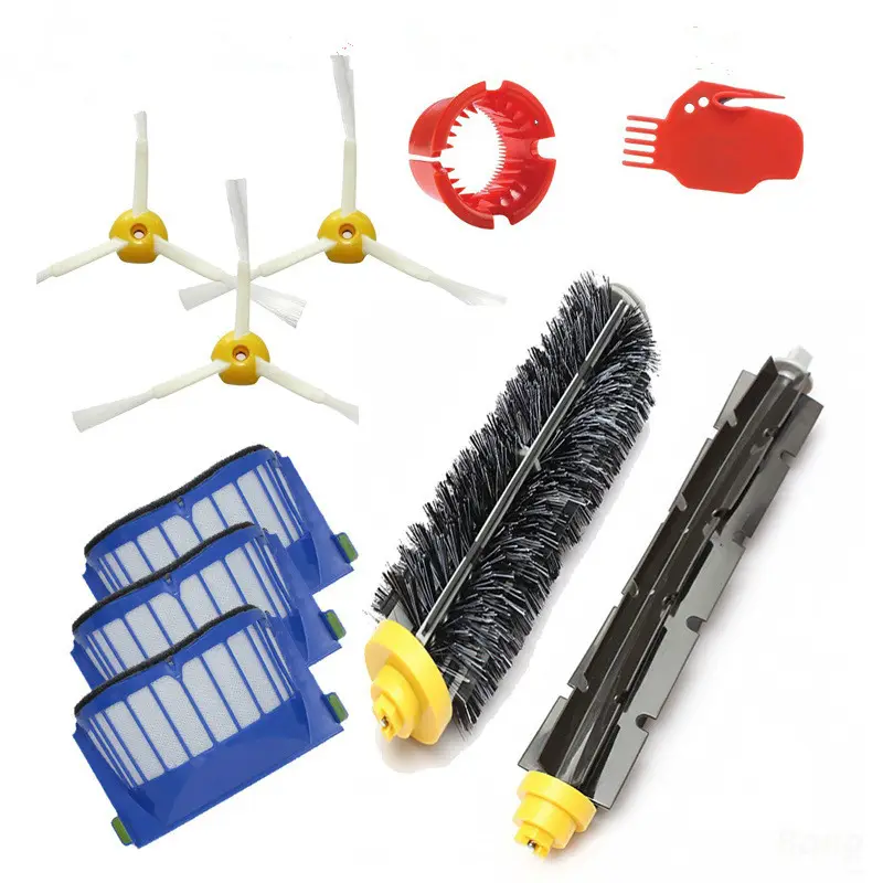 Replacement Vacuum Cleaner Parts Accessories Kit Hepa Filter Main Brush Side Brush for Irobots Roombas 600 Series Robot Vacuum