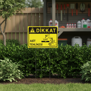Caution Acid Hazard Sign Yard Sign Product - Product Image 3