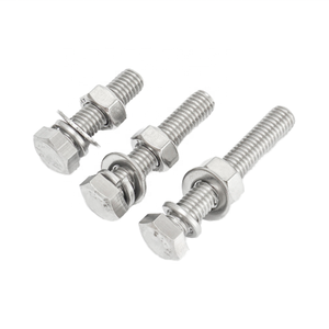 Cina all'ingrosso in acciaio inox testa esagonale bullone dado rondella vite Set di alta qualità dadi M10 bullone e dado zincato - Product Image 5