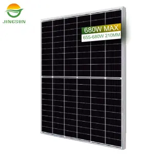 景顺中国制造商直接太阳能电池板210毫米132电池680瓦家用太阳能电池板