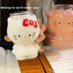 Tazza in Vetro Borosilicato a Strato Singolo con Disegno di Gatto, per Caffè, Colazione, Latte, Resistente alle Alte Temperature - Product Image 4