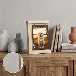 <span class=keywords><strong>Marco</strong></span> de Fotos de Madera Personalizado para Mascotas, con Nombre y Huella, Diseño Moderno para Montar en la Pared, Recuerdo de Mi Perro, Siempre en Mi Corazón - Product Image 5