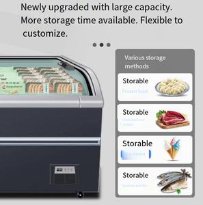 <span class=keywords><strong>Congélateur</strong></span> <span class=keywords><strong>coffre</strong></span> commercial 300L, température réglable, vitrine en verre, pour supermarché, restaurant, et commerces de proximité - Product Image 3