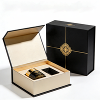 Boîte magnétique personnalisée et boîte cadeau orange pour ensemble de soins de la peau et emballage de luxe haut de gamme en papier brillant