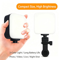Lampe LED de poche à clipser pour téléphone, tablette, ordinateur portable, selfie, appel vidéo avec support réglable et lumière douce