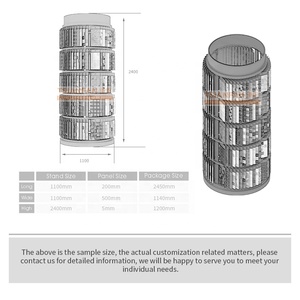 Hiện đại tiết kiệm không gian phong cách phổ biến kim loại đá cẩm thạch Kệ 360 hiển thị đứng sàn gạch gốm khảm gạch hiển thị giá - Product Image 6
