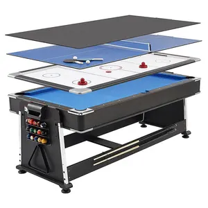 High quality Table tennis billiards entertainment tea ceremony four in one & billiard tables pool tables for sale