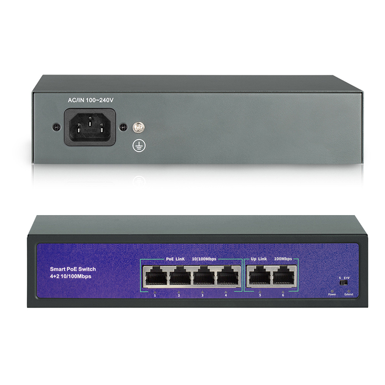 Popular Poe Switch 8 Port 4 Port Poe Network Switch H265+