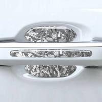 Lot de 4 autocollants 3D forgés en relief pour poignées de portières de voiture, autocollants de protection auto-adhésifs étanches pour coupelles de portières, anti-rayures en plastique