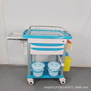 Carrito de Tratamiento Médico Kerry, Carro de Emergencia de ABS, Acero Inoxidable, Multifuncional, para Uso Hospitalario - Product Image 3