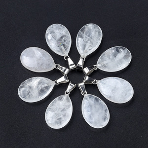 Nouvel Arrivage DIY : Pendentif Goutte Plate en Agate Fauve Style Pierres Naturelles de Guérison pour Collier Tricoté à la Main – Idéal Cadeau - Product Image 2