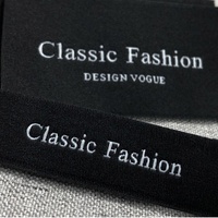 Étiquette tissée personnalisée avec logo, patch en coton à coudre sur vêtements et sacs, étiquettes principales lavables, couleur et forme personnalisées