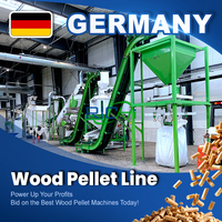 Usine de granulés de bois RICHI conviviale pour les utilisateurs - Ligne de granulés de bois entièrement automatique de 5 TPH pour l'industrie de l'énergie biomasse en Allemagne