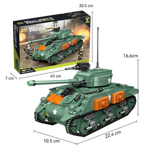 Bloques de Construcción de Partículas Pequeñas del Tanque de la Segunda Guerra Mundial para Niños, Modelo de Adorno para Escritorio, Regalo Conmemorativo para el Desarrollo del Equipo - Product Image 6