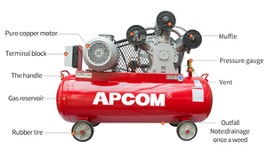 <b>Air</b> Cooled Reciprocating Piston <b>Air</b> Compressor 8bar 1.5KW-7.5KW Industrial <b>Air</b> Compressors Customizable Tank Capacity and Color - Product Image 5
