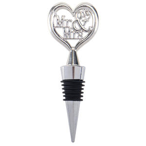 <span class=keywords><strong>Mr</strong></span> and Mrs bomboniere regalo di nozze di Love heart tappi per bottiglie di vino per docce nuziali e bomboniere per vino per gli ospiti - Product Image 2