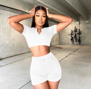 Conjunto de dos piezas de pantalones cortos sexis informales urbanos para <span class=keywords><strong>mujer</strong></span> 2025 - Product Image 4