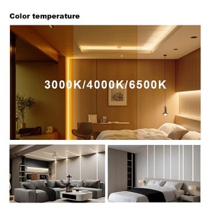 Bande lumineuse LED pour mur à lattes, DC24V 11W/M, CRI élevé >90Ra, 2,4M/Pc, IP20, noir mat, pour maison, vitrine commerciale - Product Image 3