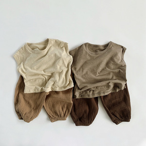 Nuevo Estilo 2026: <span class=keywords><strong>Chaleco</strong></span> Fino de Bambú y Algodón Transpirable con Cuello Redondo sin Mangas para Niños y Niñas, Estilo Coreano - Product Image 4