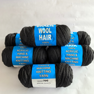 70g <span class=keywords><strong>Cheveux</strong></span> naturels noirs brésiliens <span class=keywords><strong>pour</strong></span> tressage, fil acrylique, polypropylène, trame simple, tresses africaines, torsades, locs - Product Image 3