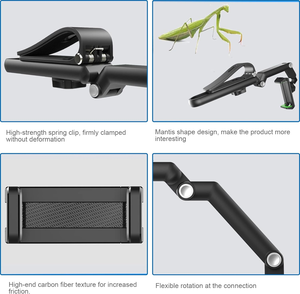 Support de téléphone de voiture rotatif et rétractable pour rétroviseur, support de téléphone de voiture pour pare-soleil, support de téléphone pliable rotatif à 360° - Product Image 2