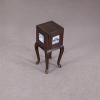 Table d'appoint multifonctionnelle en bois massif avec armoire de rangement, table à thé/café de luxe antique pour salon
