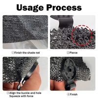 Clips de fixation pour filet pare-soleil, résistants aux intempéries, en PP, clips de tente à verrouillage par serrage