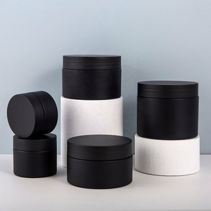China Supplier 30ml 50ml 80ml 100ml 120ml 150ml <b>Plastic</b> Matte Cosmetic Cream Black <b>Jar</b> - Product Image 2