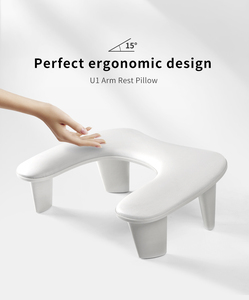 Luxury <b>U</b>-Shape Leather Arm Rest Cushion Big Size Manicure Hand Pillow <b>Nail</b> Tech Adjustable Salon Designer Tool Wholesale Bulk - Product Image 3