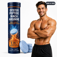 Comprimés effervescents à base de plantes OEM ODM sous marque privée L-Arginine Maca Peptide d'huître Soutien naturel au bien-être masculin