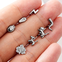 Nuevo estilo lindo animales gatito cachorro forma labio Stud joyería G23 titanio lujo circón labio Piercing venta al por mayor moda Piercing