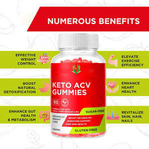 Gummies Keto ACV à succès : 1000mg de Vinaigre de Cidre de Pomme, Grenade et Vitamine B6 pour Soutenir le Métabolisme et la Perte de Poids - Product Image 5