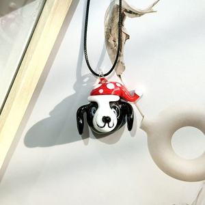 Llavero de cristal Zibo con diseño de perro pastor y sombrero navideño, colgante para mochila escolar, adorno para llaves de coche, regalo para amigos, decoración - Product Image 4