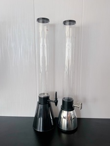 Tour à bière <span class=keywords><strong>LED</strong></span> rechargeable, distributeur de boissons portable avec base amovible, refroidisseur de vin et de boissons en acrylique durable pour fêtes et événements - Product Image 3
