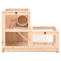 Maison de jeu pour petits animaux Cage à gerbilles Cage à hamster Cage à hamster en bois massif Cage à hamster en bois de sapin